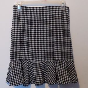  Gingham Flounce Pull On Skirt